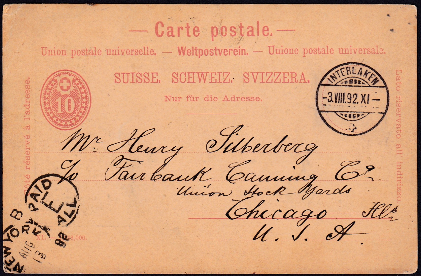 Image 1 for lot number 525 for Philatelistenverein Sihltal 87th Club Auction