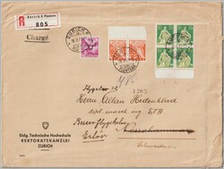 CH Dienst Ämter DII 18-02-1941 R-Brief nach Norrahammar ...