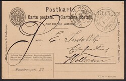 SG MASELTRANGEN Schänis 9.7.1906 Langstempel auf 5 Rp. Postkarte ...