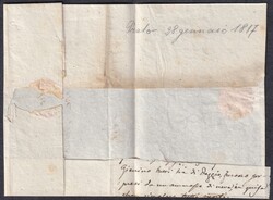 TI Leventina 28.1.1817 roter Talschaftsstempel auf Briefhülle von ...