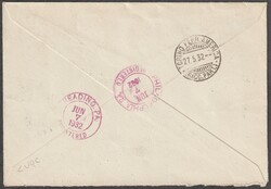 Ägäische Inseln 15.5.1932 Rodi R-Satzbrief nach Reading / USA, Mi. ...