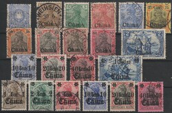 Deutsche Auslandpost China kleines Lot mit 26 Marken, darunter 1 ...