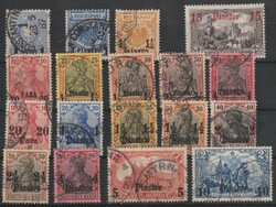 Deutsche Auslandpost Türkei kleines Lot mit 18 besseren Marken, bis ...