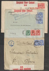 Südwestafrika 1916, 8 Vorläuferbelege nach Bern an das ...