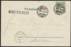 TG Tägerweilen 4.9.1903 (Ambulant) Bahnwagenvermerk-Stempel ...