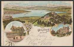 Bahnpost UETLIBERG im Kasten 22.4.1901 (Zürich) auf Litho Künzli Nr ...