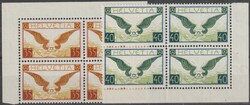 FP 1933- SBK F14z + 15z im Viererblock mit Bogenrand postfrisch, Kat. ...