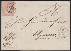 ZH KÜSSNACHT 31.3.1861 Fingerhutstempel auf Brief mit Strubel SBK ...