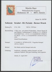 ZH KÜSSNACHT 31.3.1861 Fingerhutstempel auf Brief mit Strubel SBK ...
