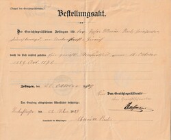 Stehende Helvetia 40 Rp. SBK Nr. 69A auf Gerichtsbestellungsakt von ...