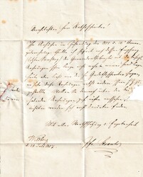 ZH Wildberg 28.7.1857, Langstempel auf amtlichem Faltbrief mit Inhalt ...