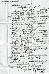 BE Simmenthal 1821 Talschaftstempel auf Faltbrief von Reutigen ...