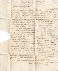 BE Utzigen 21.3.1833 Schreibschriftstempel auf Faltbrief mit Inhalt ...