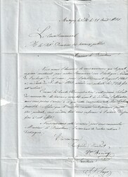 FR Rte. PAYERNE 23.8.1861 Faltbrief mit Inhalt von Montagny nach ...