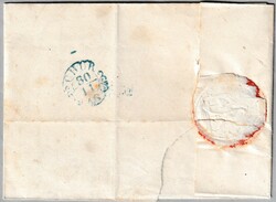 GR DOMLESK 1846, blauer Talschaftsstempel auf Faltbrief mit Inhalt ...