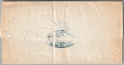 GR VERSAM 31.01.1856, blauer Stabstempel auf Faltbrief in ...