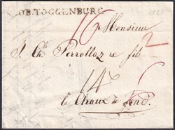 SG OB.TOGGENBURG 1825, Bezirks- und Regionen-Stabstempel auf ...