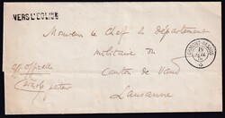 VD VERS L'EGLISE 19.7.1870, Faltbrief mit Inhalt (Militärsache) ...