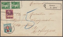 VS Bramois 22.2.20 Aushilfsstempel auf mit 5 Rp. taxierten ...