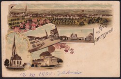 SG Amriswil 1900 Litho mit 5 Bildern, C.K.Z. #1213  Automatically ...