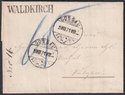 SG Waldkirch (Gossau), 2 Briefe mit Langstempel 24.3.1868 nach ...