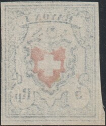 Rayon I hellblau SBK 17II Type 37 mit Rötelentwertung, breitrandig ...