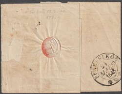 Zürich 6 auf Brief 21.3.1845, SBK 2S Type III, 83. Marke auf ...