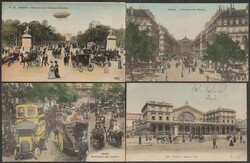 Frankreich um 1909 Lot mit 8 Ansichtskarten mit Kutschen und ...