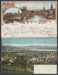 Zürich ab 1898 Lot 16 Ansichtskarten (3 Lithos, 1 Prägekarte), 3 ...