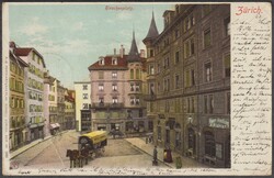 Zürich 22.8.1901 Litho "Hirschenplatz", Künzli Nr. 5985, gelaufen ...