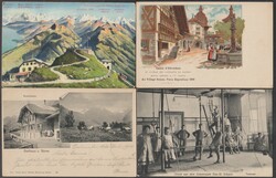 CH 2 Alben mit 114 kleinformatigen Ansichtskarten, meist zwischen ...