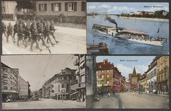 CH Brief-Album, 2.7 kg schwer, mit 370 Ansichtskarten meist von 1905 ...