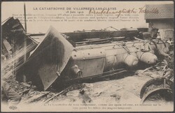 Frankreich 18.6.1910 Ansichtskarte "la catastrophe ferroviaire de ...