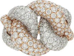 Dekorativer Diamant-Ring mit Pavé Diamanten in ...