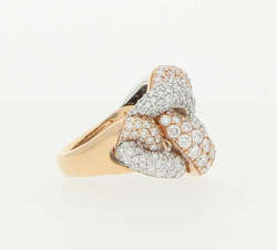Dekorativer Diamant-Ring mit Pavé Diamanten in ...