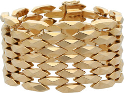 Gold-Armband Lässiges Fantasie-Armband in Gelbgold 18K mit polierter ...