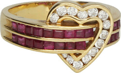CARTIER-Ring Cartier-Ring New York in Gelbgold 18K, das Herzmotiv ...