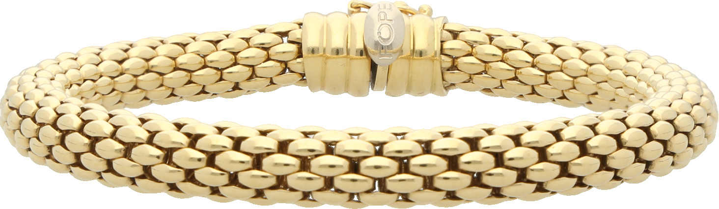 FOPE-Armband Modernes Design, signiert Fope, in Gelbgold 18K, leicht ...