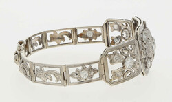 Diamant-Armband Filigranes, antikes Jugendstil-Armband in Weissgold ...