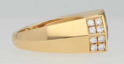 Saphir-Brillant-Ring Neuwertiges Schmuckstück in Gelbgold 18K, als ...