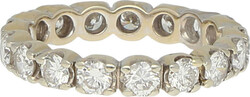Alliance-Ring Attraktiver Alliance-Ring in Weissgold 18K ausgefasst ...