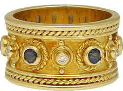 Saphir-Diamant-Ring Traumhaftes, orientalisches Schmuckstück in ...