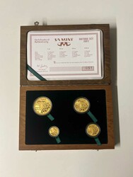 Set zu 1/10, 1/4, 1/2 und 1 Oz Gold 1997, Prestige Set Natura-Büffel ...