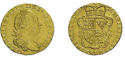 1/2 Guinea (4,12g) 1776, George III., 4th head. Fb. 361a, Spink 3734, ...