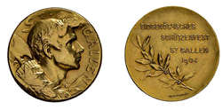 Goldmedaille (22.90mm, 11g), 1904, Eidgenössisches Schützenfest St. ...