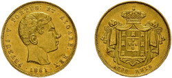 5000 Reis 1861, Pedro V., Fb. 147, kl. Randfehler, sehr schön bis ...