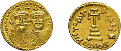 Heraclius, 610-641, Solidus (4,38g), Konstantinopel. Av: Die ...