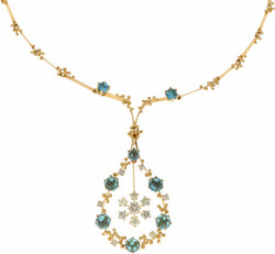 Topas-Brillant-Set Glanzvolles Schmuck-Set in Rotgold 18K, bestehend ...