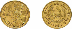 Goldmedaille (16g) 1965, Tecun Uman, vorzüglich bis Stempelglanz.