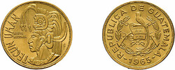 Goldmedaille (15,93g) 1965, Tecun Uman, fast Stempelglanz.